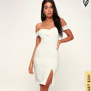 Lulu's White Off the Shoulder Dress
